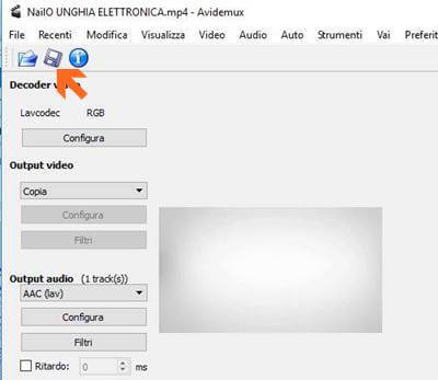 Amplificare l'audio con AVIDEMUX, schermata richiesta conversione filmato